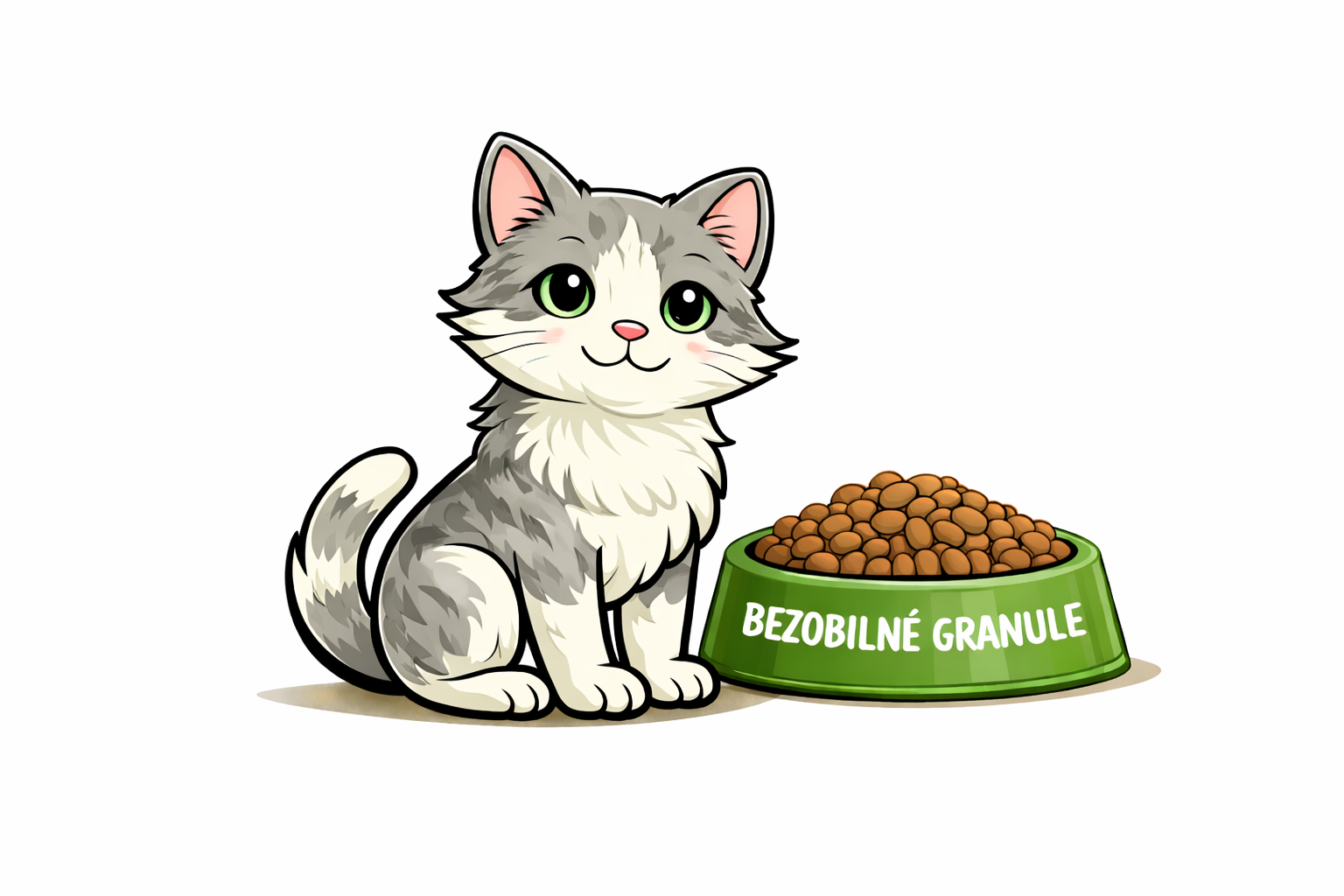 Bezobilné granule pro kočky