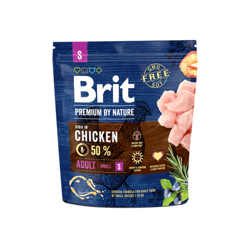 Brit Premium by Nature Adult S granule pro psy kuřecí 3 kg