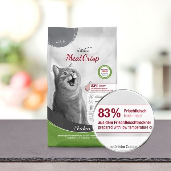 Platinum MeatCrisp Adult Chicken kuře granule pro dospělé kočky 400 g