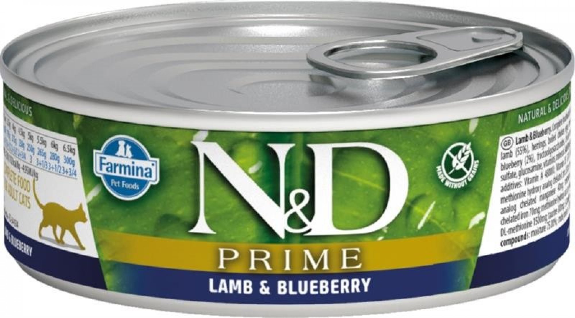 N&D Farmina Cat Prime Adult konzerva pro kočky s jehněčím a borůvkami 70 g