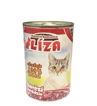 Sokol Falco Líza konzerva pro kočky s mletým hovězím a droby 400 g