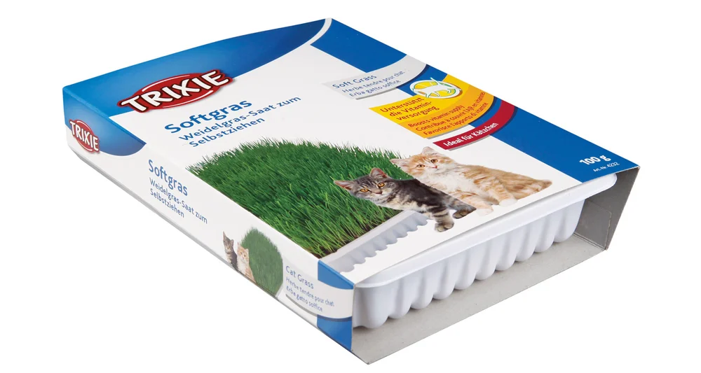 Jemná tráva pro kočku v misce TRIXIE 100 g