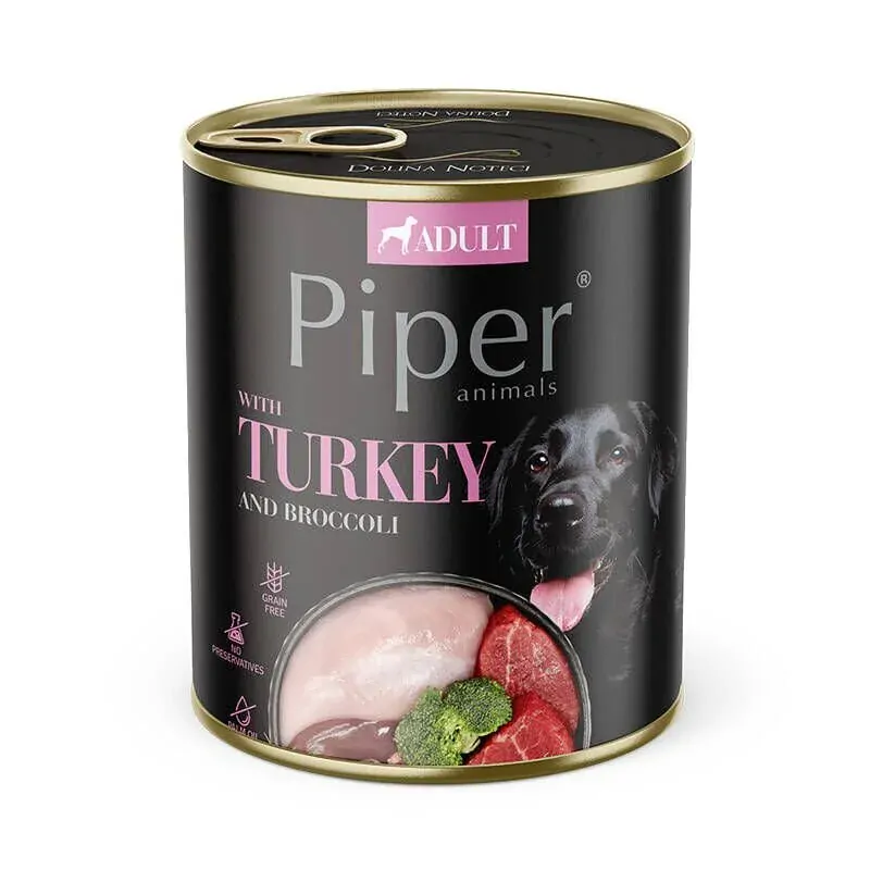 Piper konzerva pro psy krůta, brokolice 800 g
