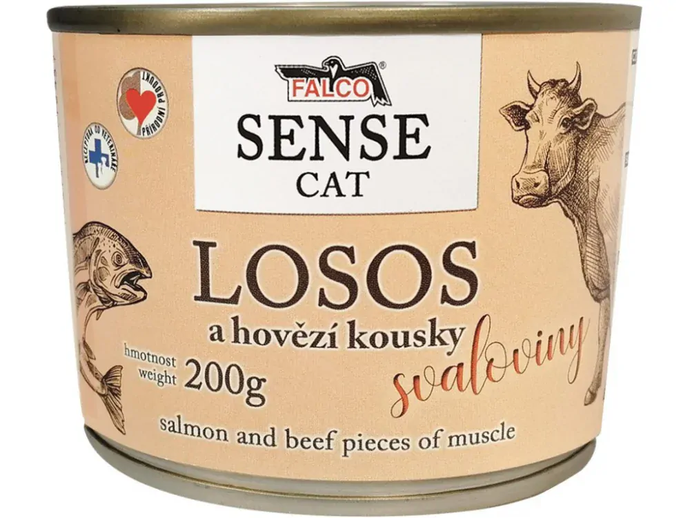 Sokol Falco Sense Cat konzerva pro kočky s lososem 200 g
