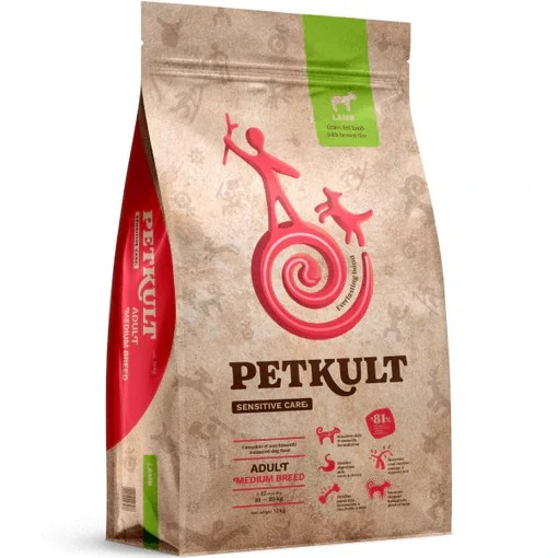 Petkult Dog Medium Adult granule pro psy jehněčí s rýží 3 kg