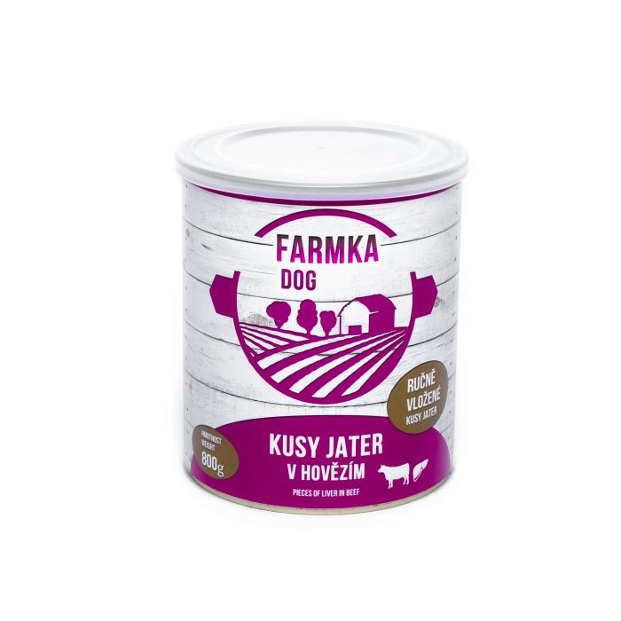 Falco Farmka konzerva pro psy hovězí játra 400 g