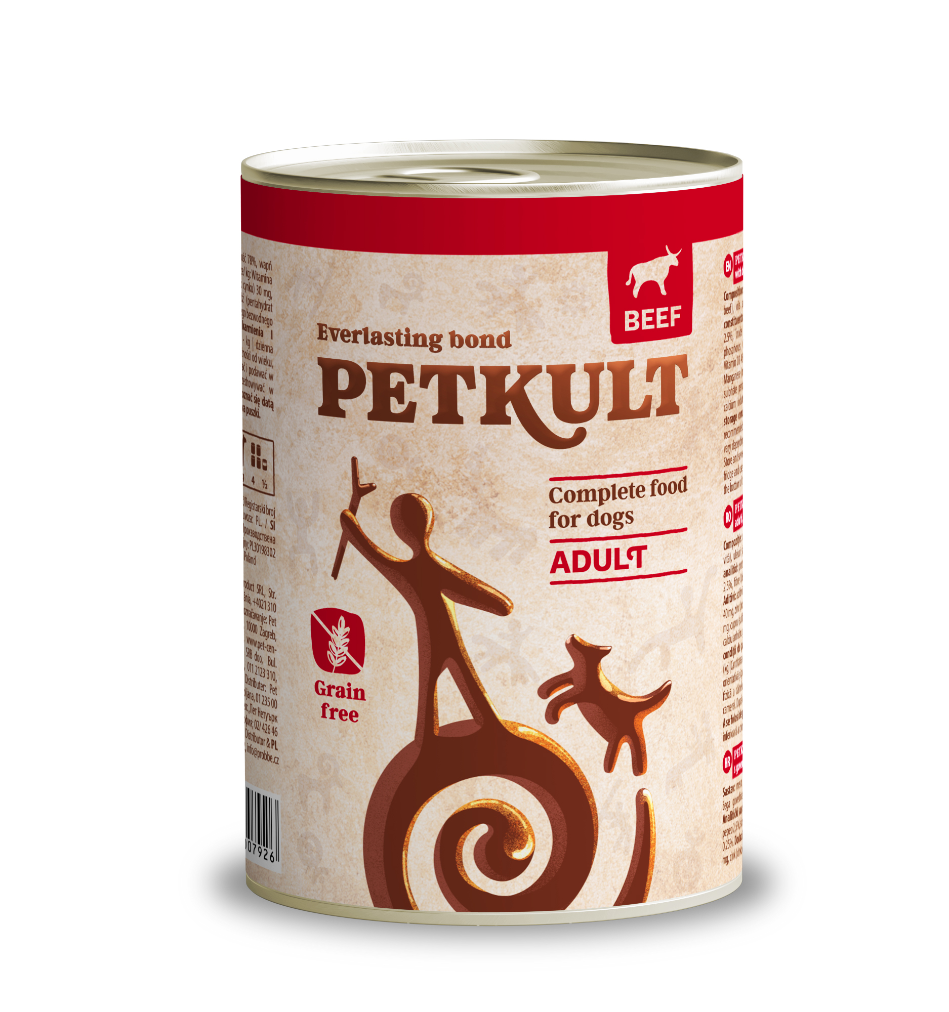 Petkult Adult konzerva pro psy hovězí 400 g