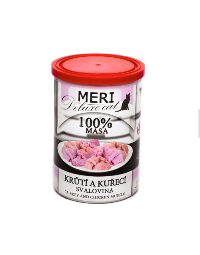 Sokol Falco Meri konzerva pro kočky s krůtí a kuřecí svalovinou 400 g