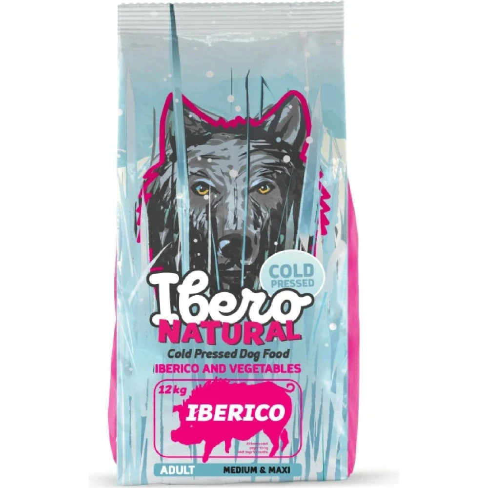 Ibero Cold Pressed Dog Adult Medium/Large granule pro psy vepřové 12 kg
