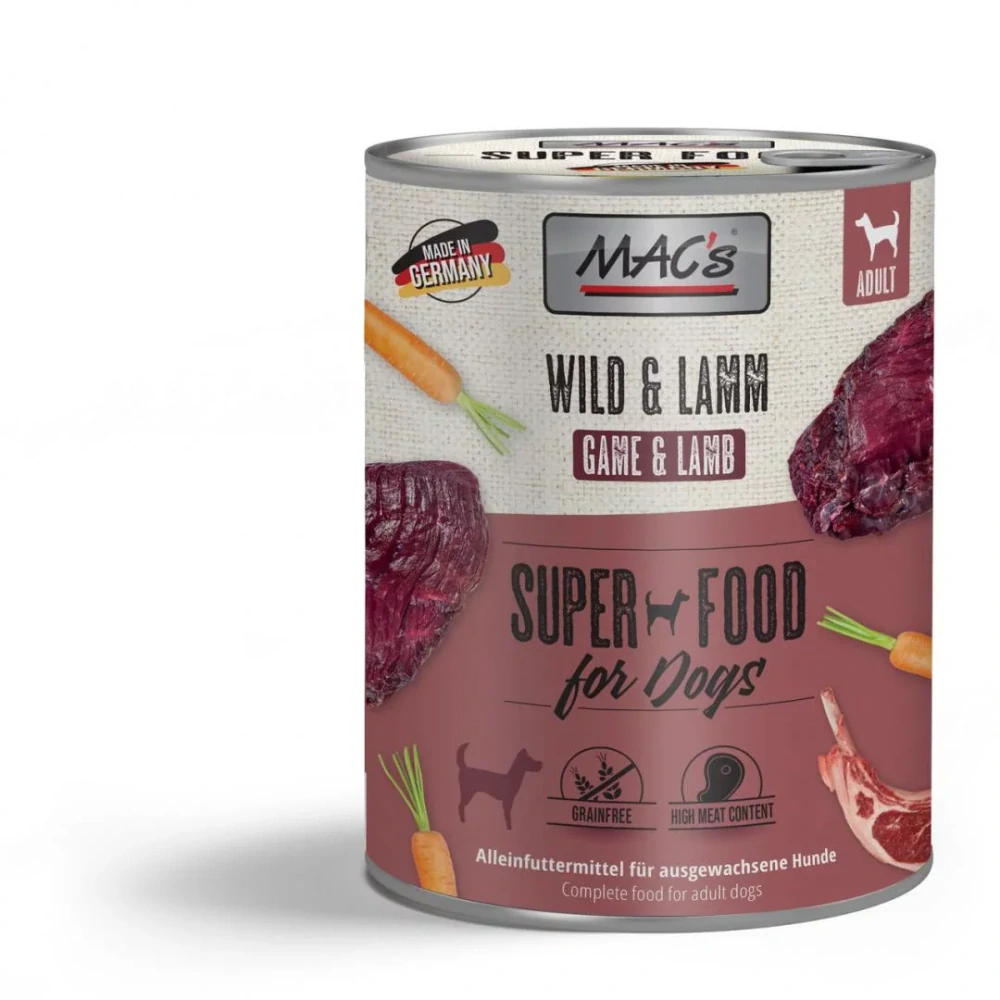 MAC's Dog konzerva pro psy zvěřina, jehně 400 g