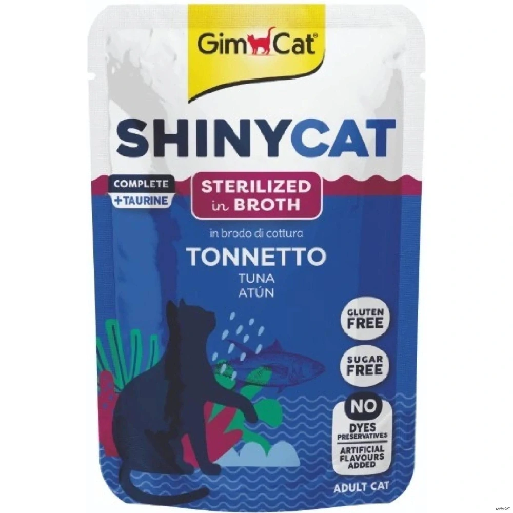 GimCat ShinyCat Sterilized kapsička pro kočky tuňák ve vývaru 70 g