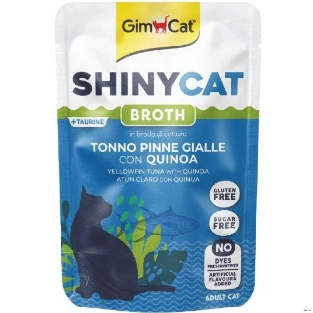 GimCat ShinyCat kapsička pro kočky tuňák žlutoploutvý s quinoa ve vývaru 70 g