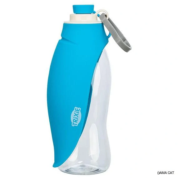 Lahev na vodu se sklopnou silikonovou miskou, 0.55 l, plast/silikon