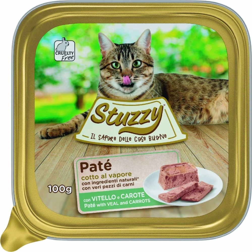 Stuzzy Cat vanička pro kočky Adult paté telecí a mrkev 100 g