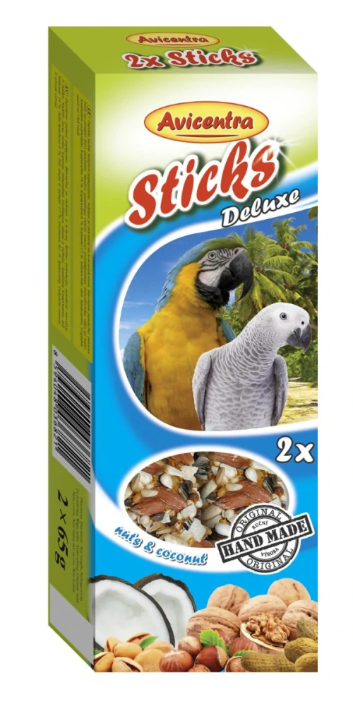 Avicentra tyčinky velký papoušek - ořech+kokos 2ks