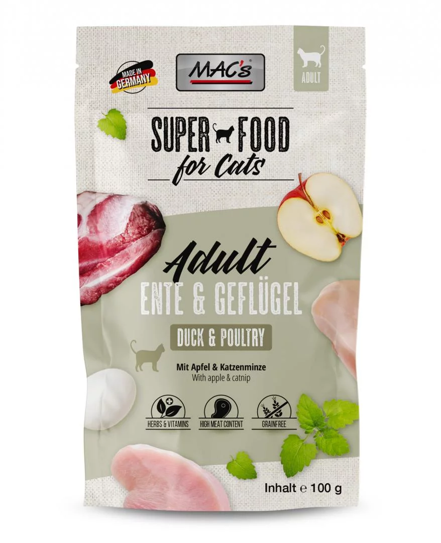MAC's Cat kapsička pro kočky kachna, drůbež a jablko 100 g
