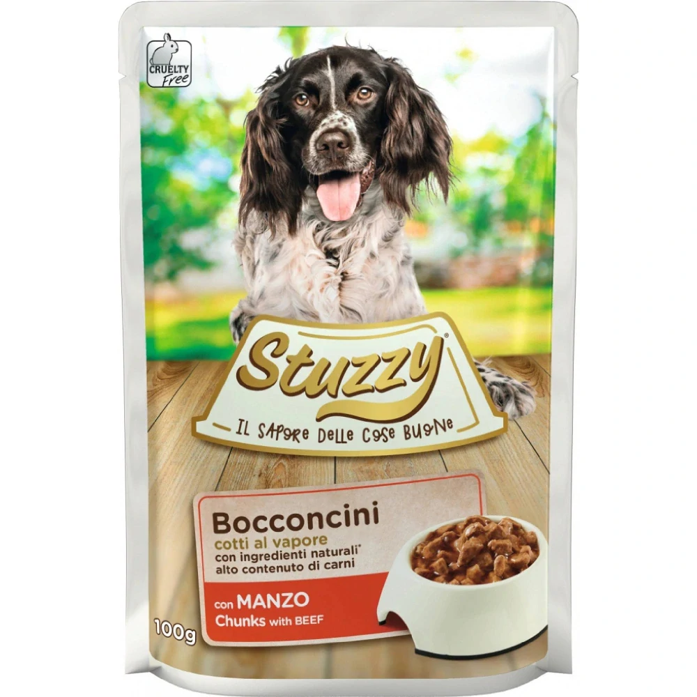Stuzzy Dog Adult kapsička pro psy kousky hovězího masa 100 g