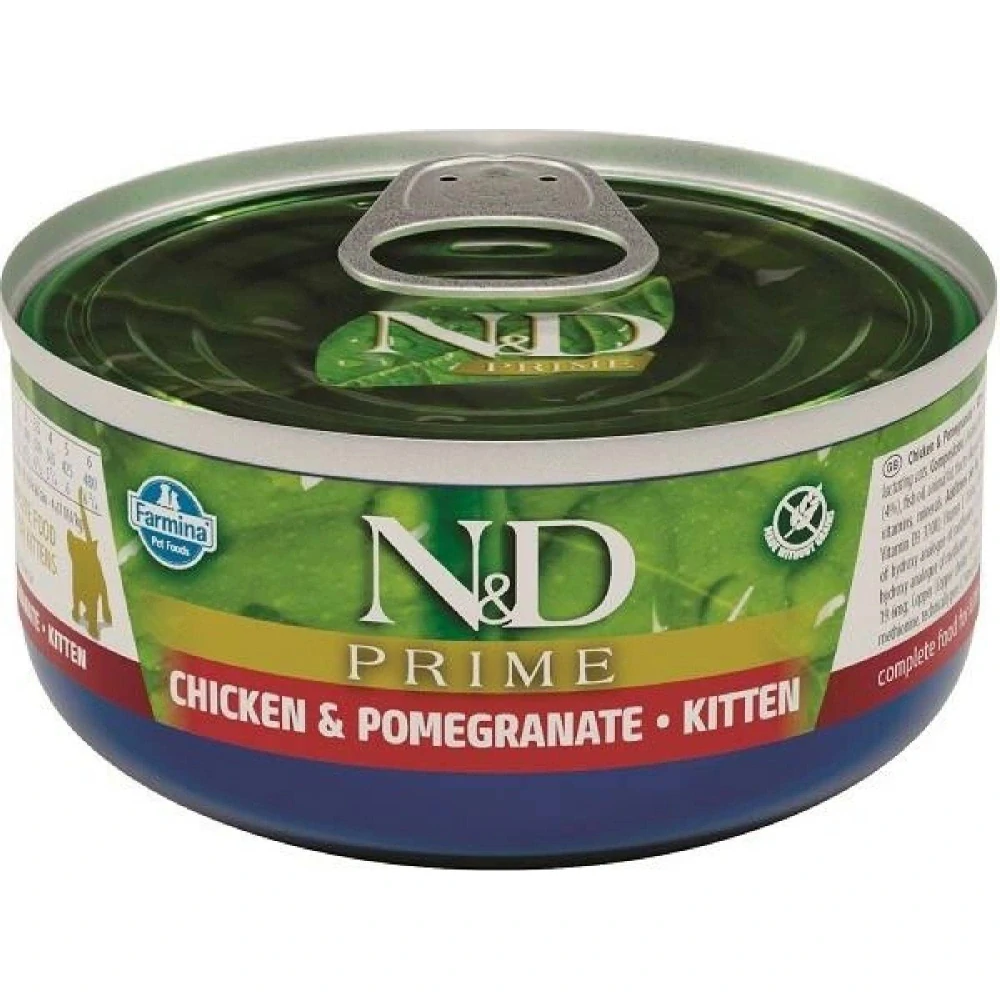 N&D Cat Prime Kitten konzerva pro koťata s kuřetem a granátovým jablkem 70 g