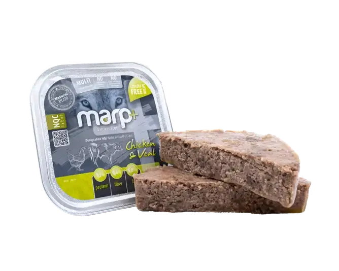 Marp Natural Plus vanička pro psy s kuřetem a telecím 150g