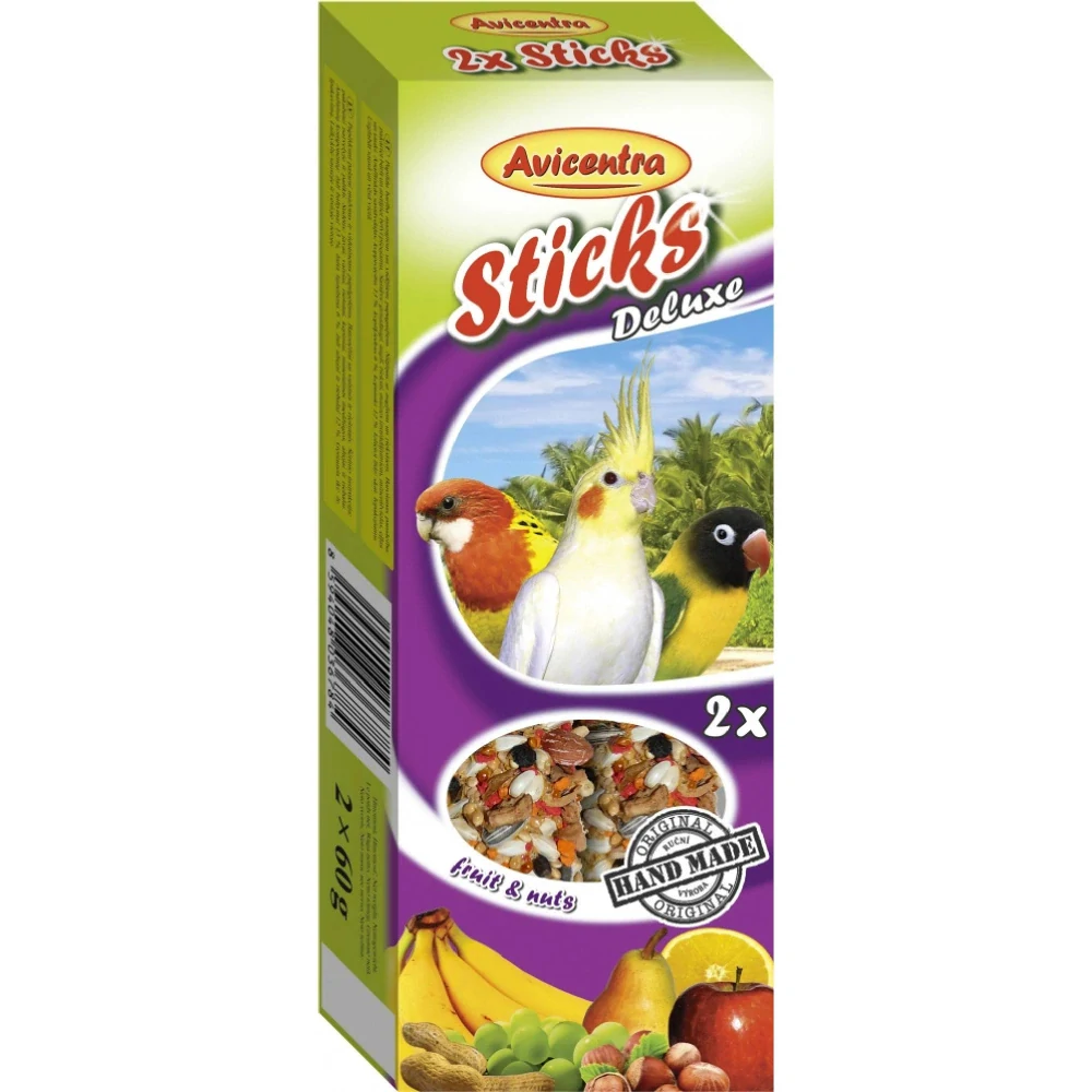 Avicentra Tyčinky ovoce/ořech pro malé papoušky 2 ks