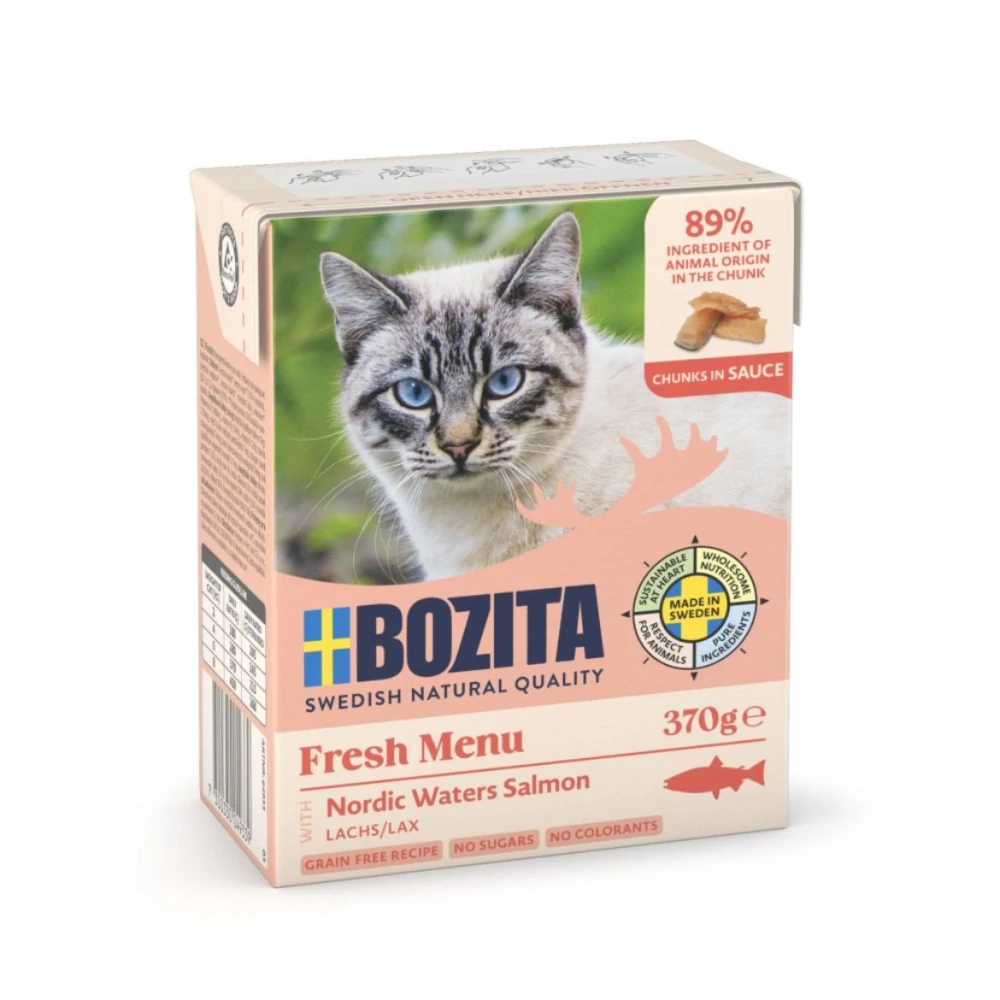 Bozita Cat kousky v omáčce s lososem pro kočky tetrapak 370 g