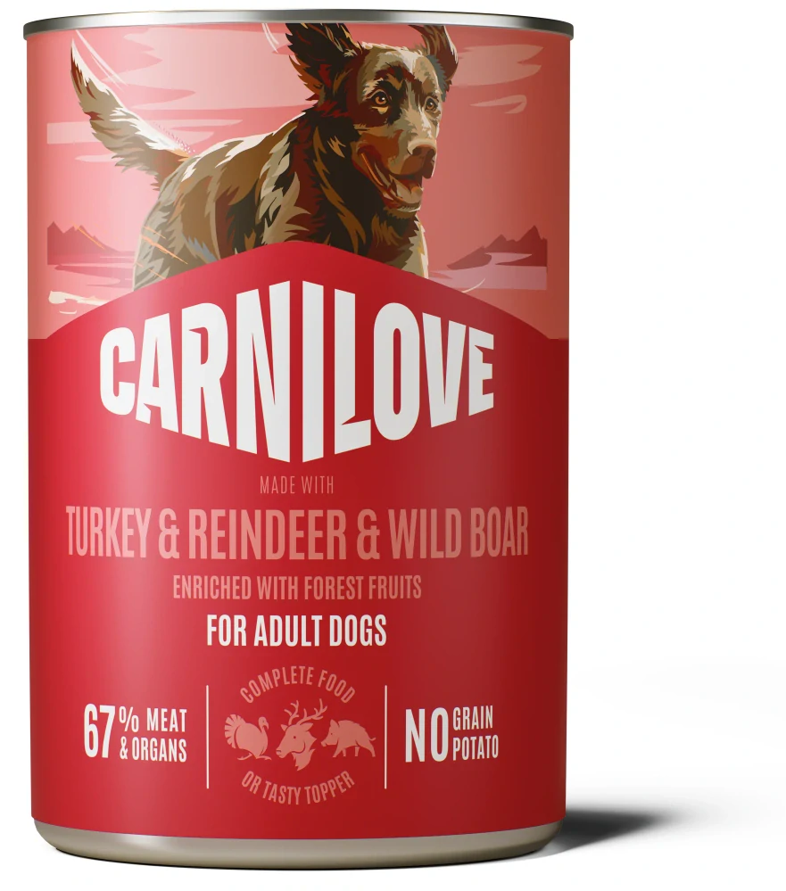Carnilove Wild Meat konzerva pro psy krůta, sob, kanec 400 g