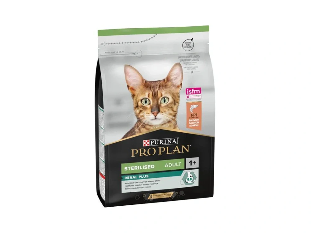 Pro Plan Adult Sterilised Renal Plus granule pro kastrovanou kočku losos 3 kg