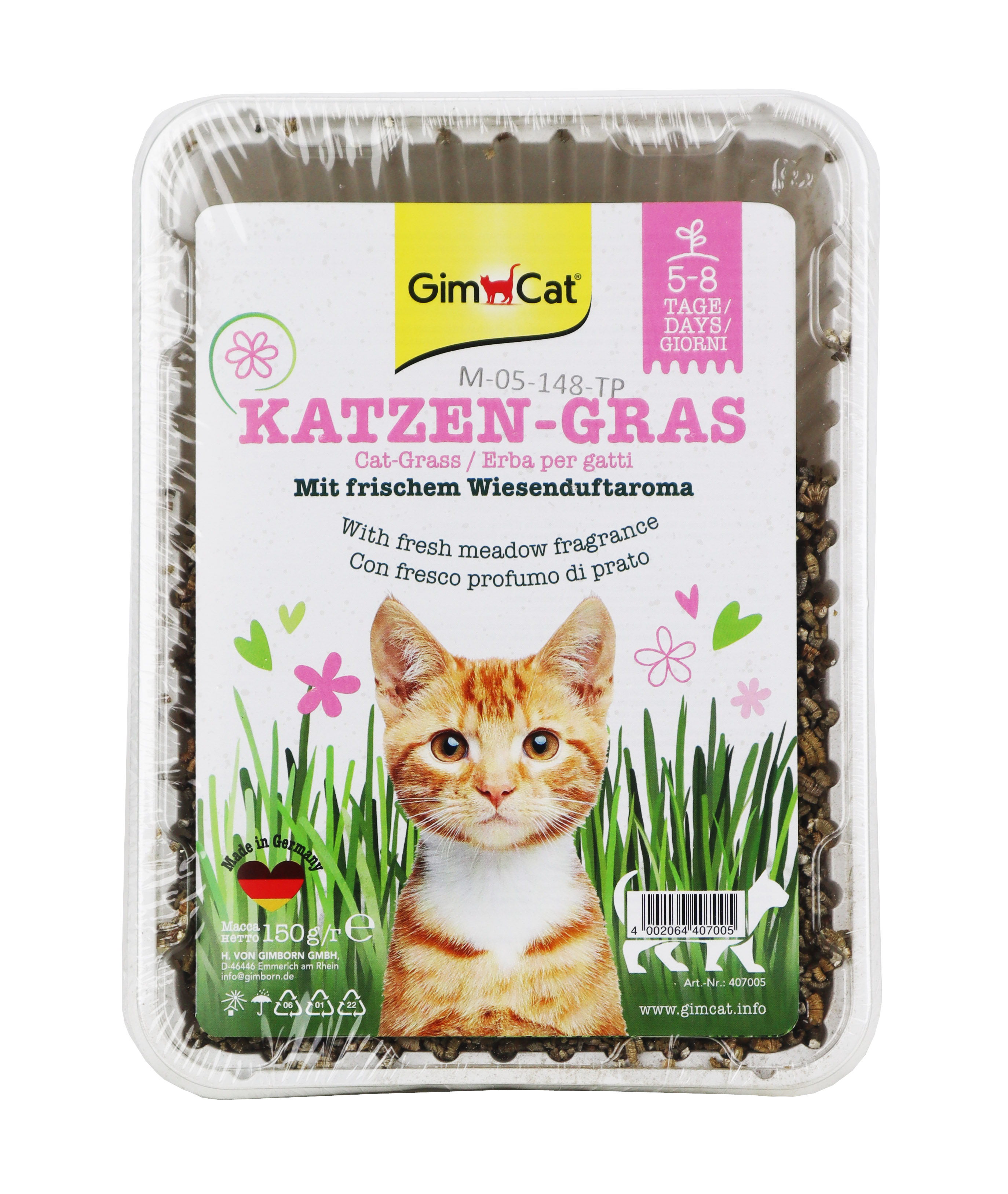 GimCat Katzen-Gras kočičí tráva s luční vůní 150g