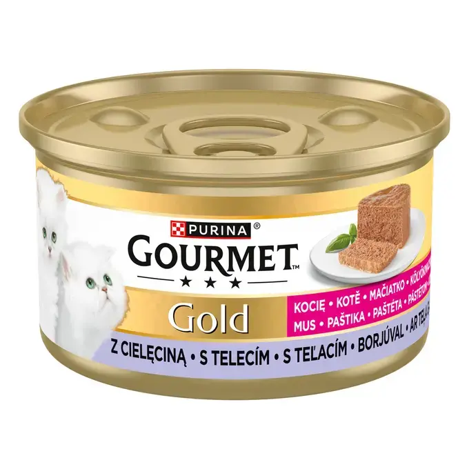 GOURMET™ Gold Kitten paštika konzerva pro koťata s telecím- 85 g