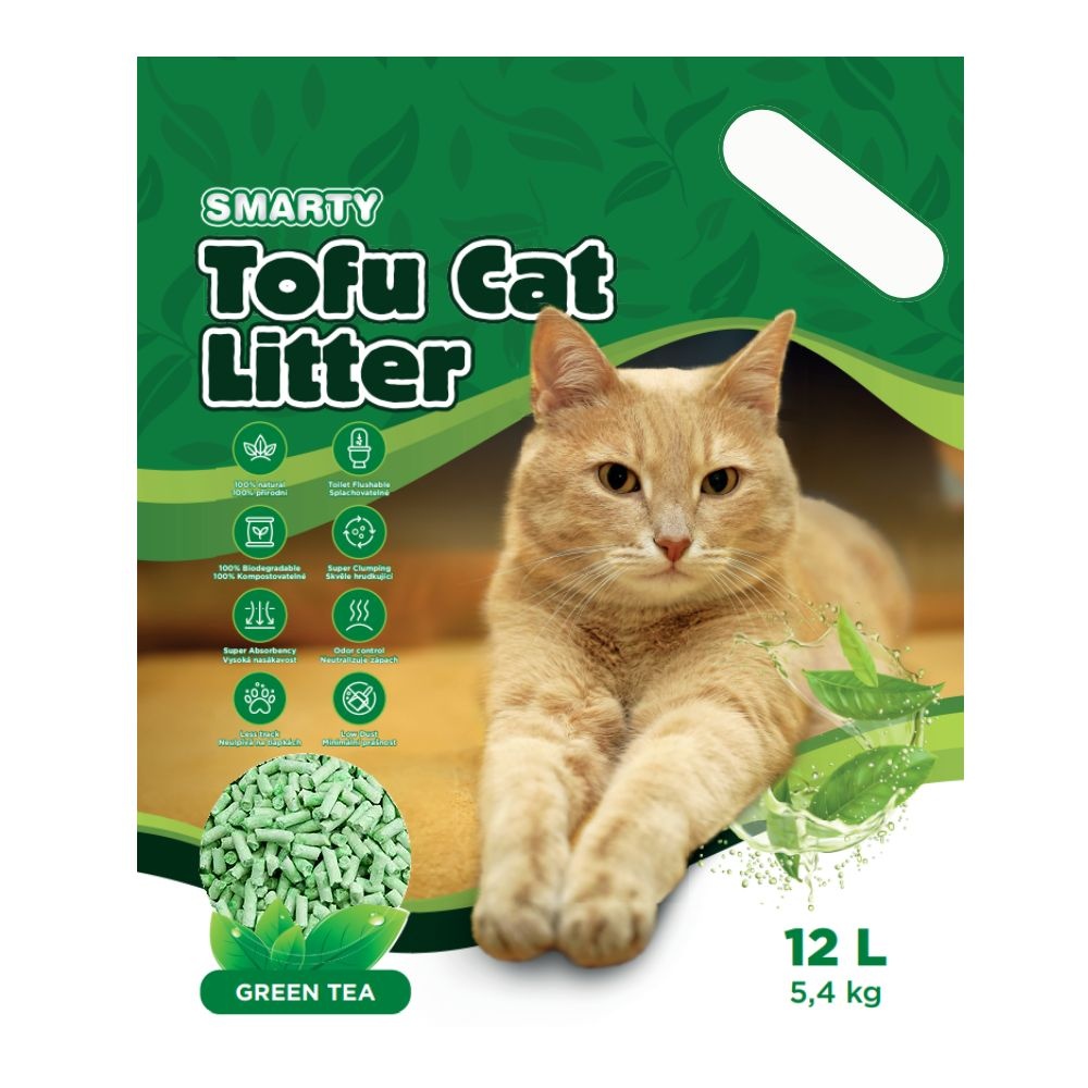 Smarty Tofu Cat Litter Green Tea podestýlka 12 l - 5,4 kg