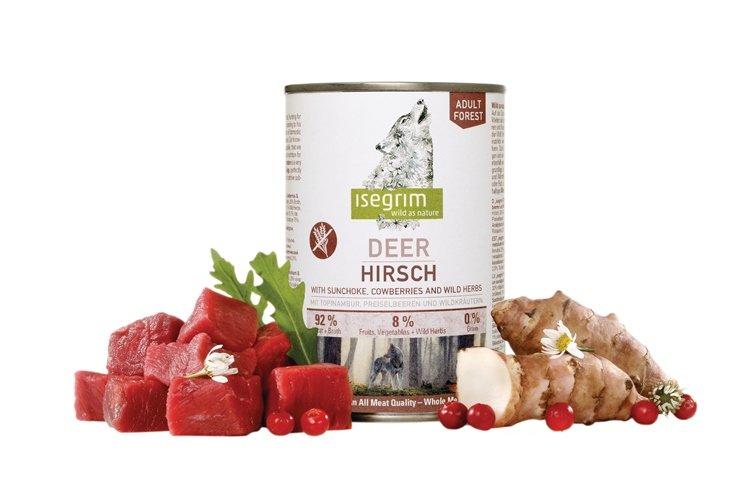 Isegrim konzerva pro psy jelen 400 g