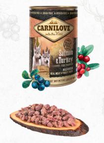 Carnilove Wild Meat konzerva pro štěňata losos, krůta 400 g