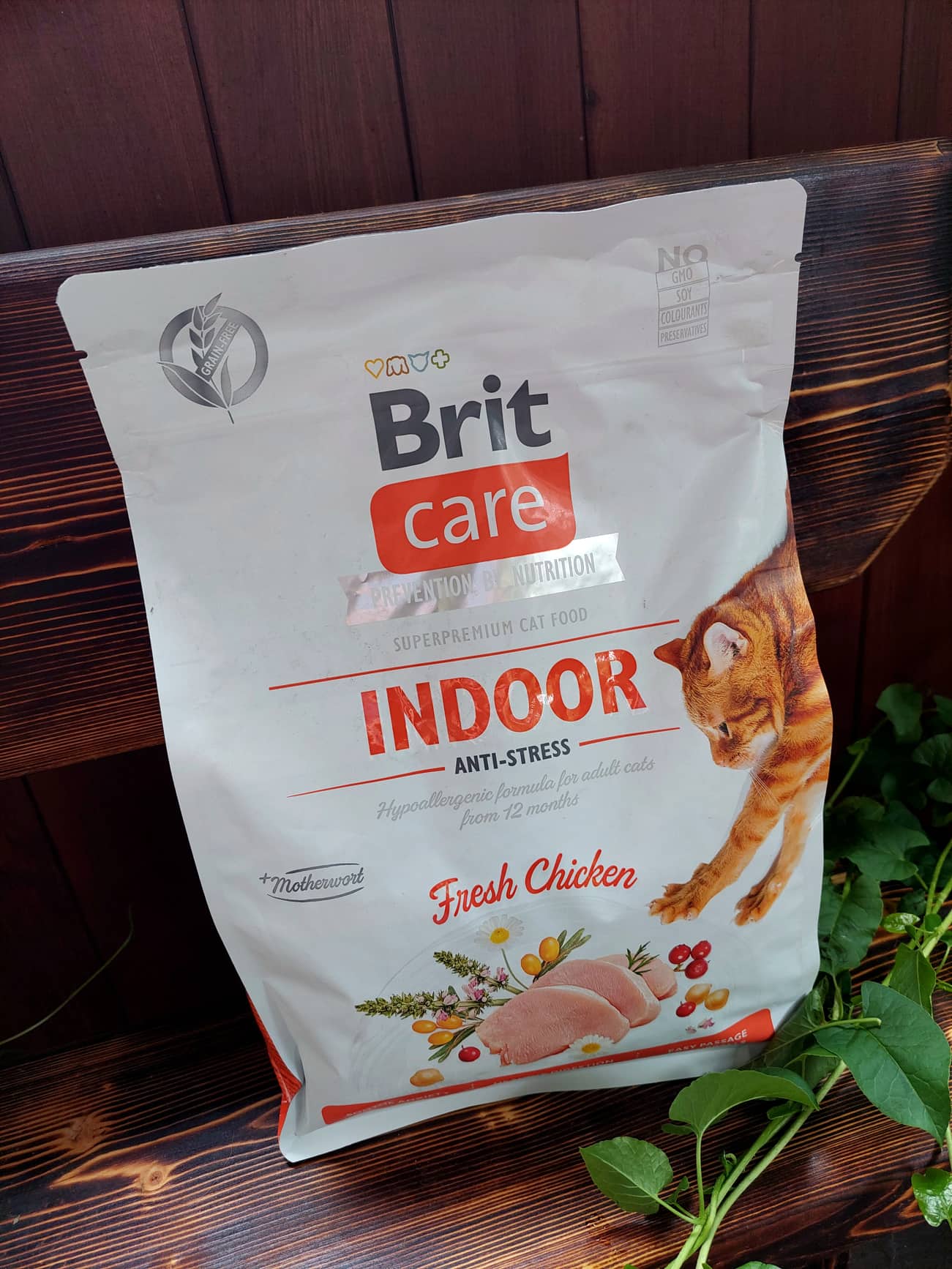 Brit Care Cat Indoor Anti-Stress kuře GF granule pro kočky 2 kg