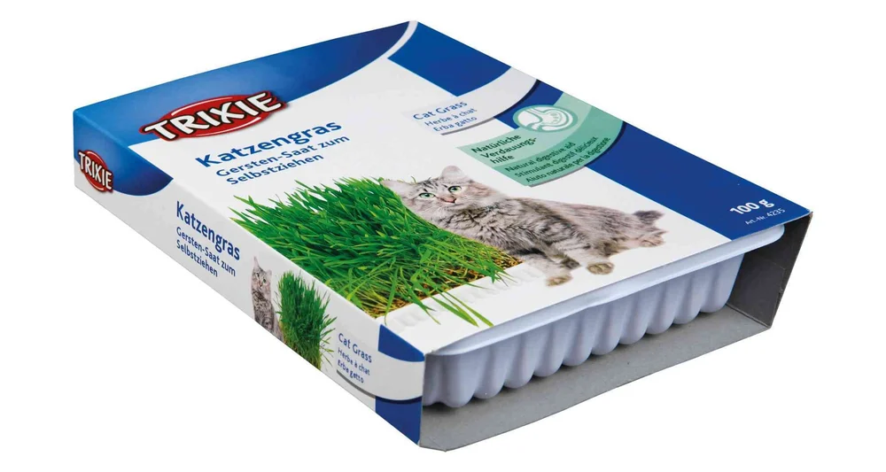 Tráva pro kočku v misce 100g TRIXIE