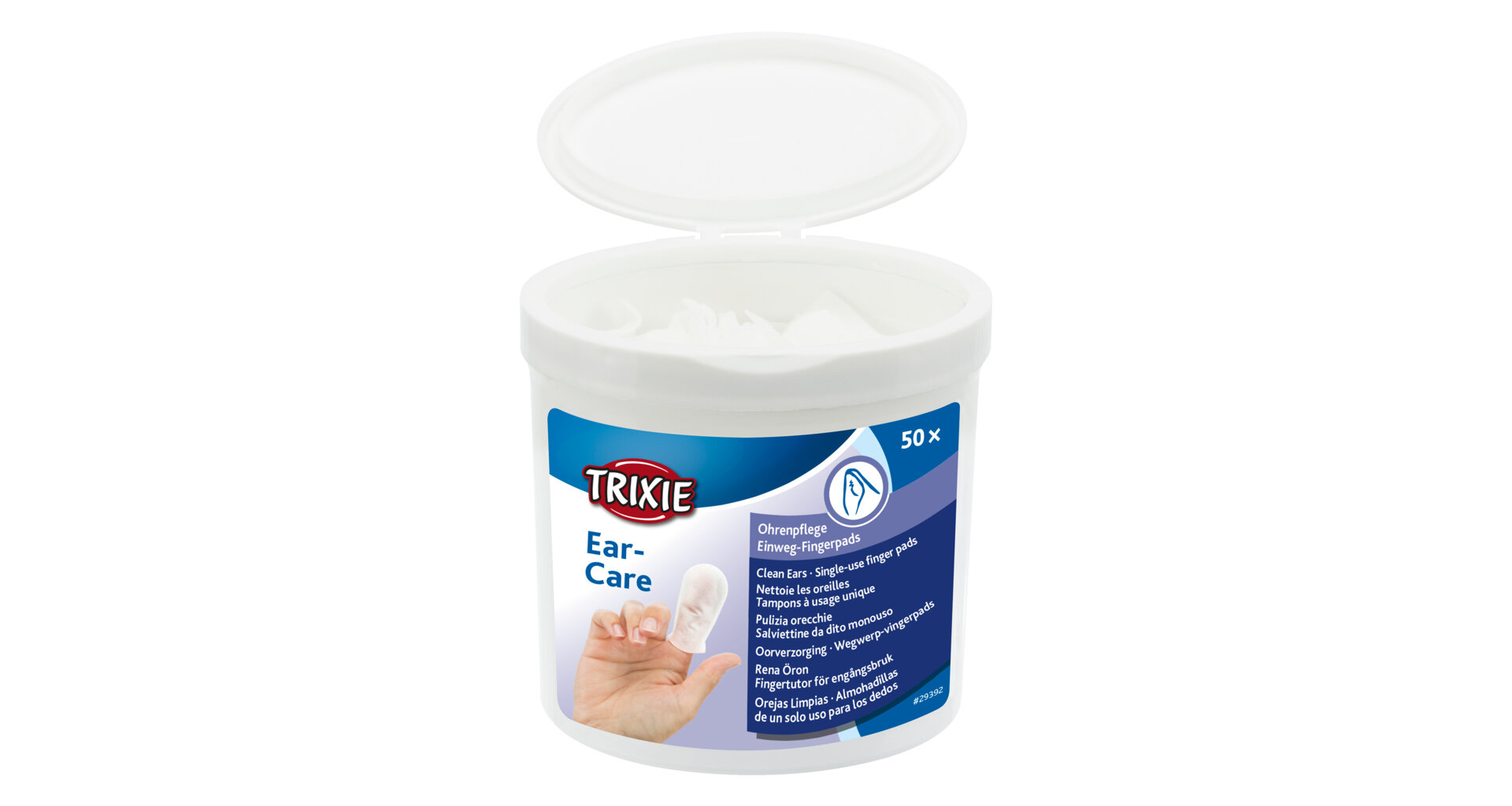 Trixie - Ušní péče - jednorázové pečující návleky na prst, 50ks