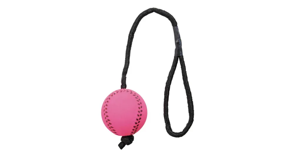 Trixie - Sportovní míč na šňůře, mechová guma, 6cm/30cm 
