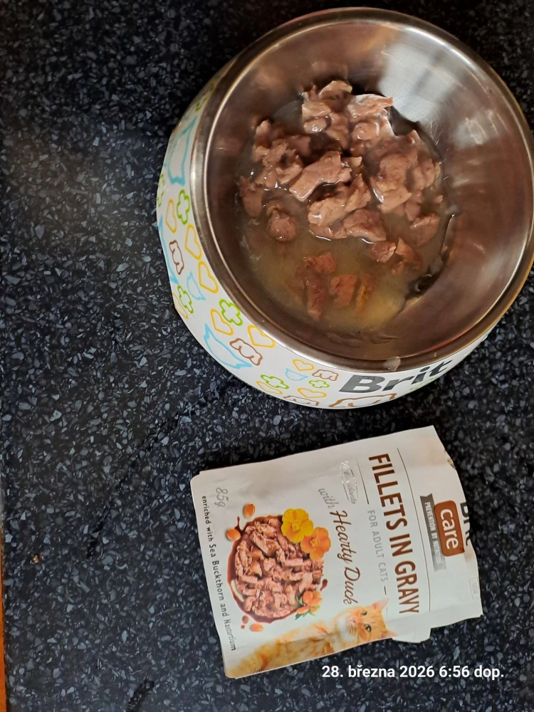 Brit Care Cat kapsička pro kočky s kachními filety v omáčce 85 g