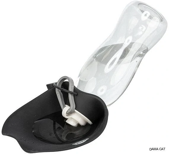 Lahev na vodu se sklopnou silikonovou miskou, 0.55 l, plast/silikon
