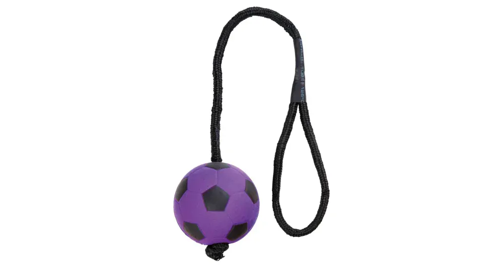Trixie - Sportovní míč na šňůře, mechová guma, 6cm/30cm 