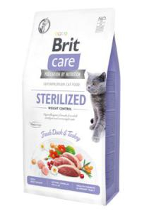 Brit Care Cat Sterilised Weight Control kachna GF granule pro kastrované kočky 0,4 kg