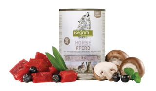 Isegrim Adult Steppe konzerva pro psy koňské maso, černý jeřáb, žampiony 800 g