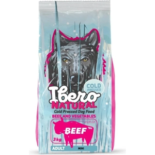 Ibero Cold Pressed Dog Adult Small granule pro psy hovězí 3 kg