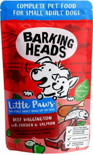Barking Heads Little Paws kapsička pro psy hovězí, kuřecí a losos 150 g