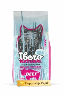 Ibero Cold Pressed Dog Adult Medium/Large granule pro psy hovězí 12 kg