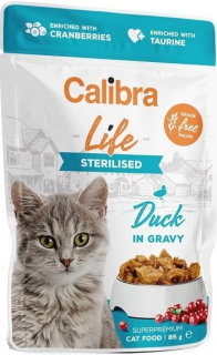 Calibra Cat Life kapsička pro sterilizované kočky s kachnou v omáčce 85 g