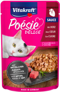 Vitakraft Cat Poésie DéliSauce kapsička pro kočky srdce 85 g
