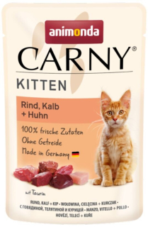 Animonda Carny Kitten kapsička pro koťata hovězí, telecí a kuřecí 85 g