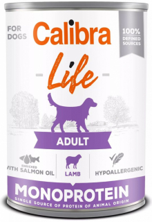 Calibra Dog Life konzerva pro psy Adult jehně 400 g