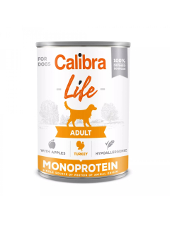 Calibra Dog Life konzerva pro psy Adult krůta, jablka 400 g