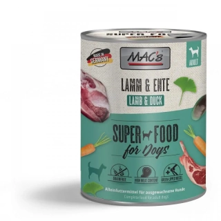 MAC's Dog konzerva pro psy jehně, kachna 400 g